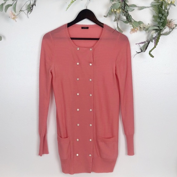 J. Crew Sweaters - J. Crew  coral button up cardigan size small